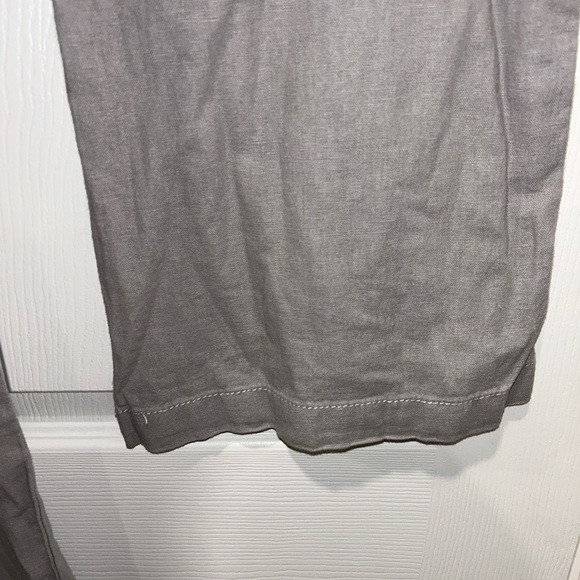 Kiss & Cry Linen Blend Gray Pants With Pockets‎ Size Large - Picture 4 of 5